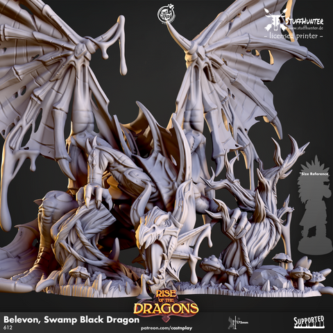 Belevon Swamp Black Dragon - Rise of the Dragons - STUFFHUNTER