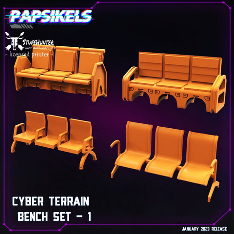 Cyber Terrain Bench Set (4) - STUFFHUNTER