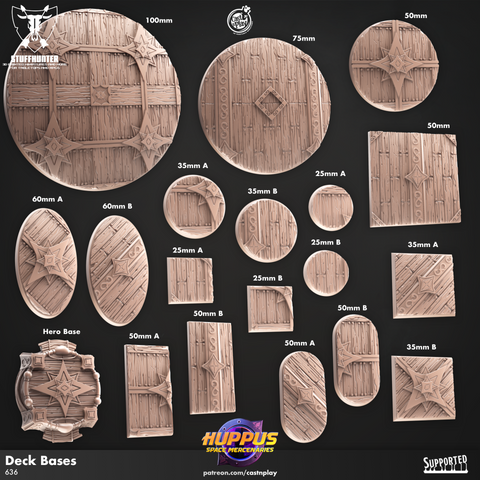 Deck Bases - Huppus Space Mercenaries - STUFFHUNTER