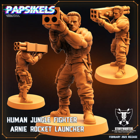 Human Jungle Fighter Arnie Rocket Launcher - Colonial Troopers - STUFFHUNTER