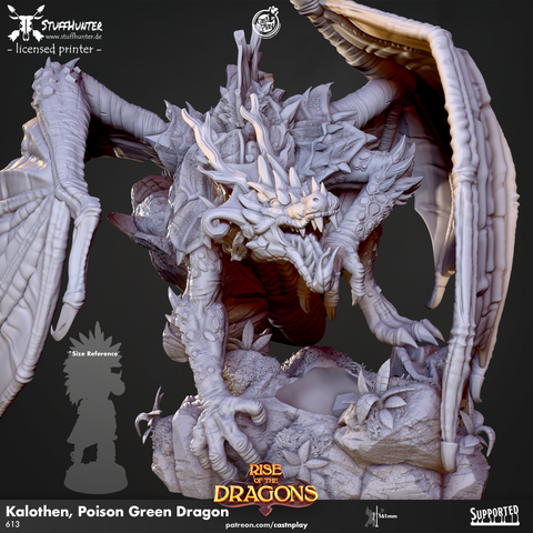 Kalothen Poison Green Dragon - Rise of the Dragons - STUFFHUNTER