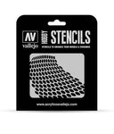 Vallejo Hobby Stencils: Distorted Honeycomb 125x125mm - STUFFHUNTER