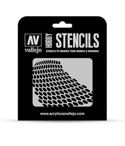 Vallejo Hobby Stencils: Distorted Honeycomb 125x125mm - STUFFHUNTER