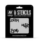 Vallejo Hobby Stencils: Street Art Num. 1 Markings Scale 1/35 125x125mm - STUFFHUNTER