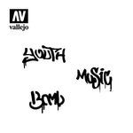 Vallejo Hobby Stencils: Street Art Num. 1 Markings Scale 1/35 125x125mm - STUFFHUNTER