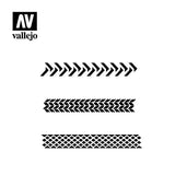 Vallejo Hobby Stencils: Tyre Markings Scale 1/35 125x125mm - STUFFHUNTER