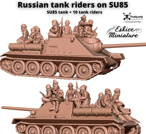 Russian Tank Riders on SU85 - STUFFHUNTER