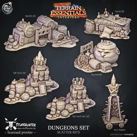 Dungeon Set - Scatter Bits - Terrain Essentials Interiors - STUFFHUNTER