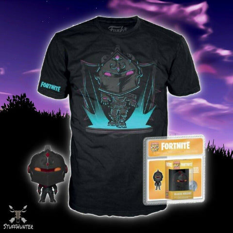 Funko POP! Fortnite Black Knight Pocket Figur & T-Shirt Set (Size XL) - STUFFHUNTER