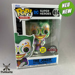 Funko POP! Heroes DC Dia De Los Muertos THE JOKER # 414 - Special Edition Glow - NEU - STUFFHUNTER