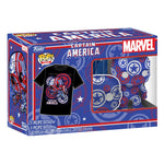 Funko POP! Marvel Captain America ART & Tee T-Shirt (Size L) Exklusiv - STUFFHUNTER