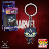 FUNKO POP! Marvel What If...? Zombie Captain America - Pocket Keychain - Neu - STUFFHUNTER