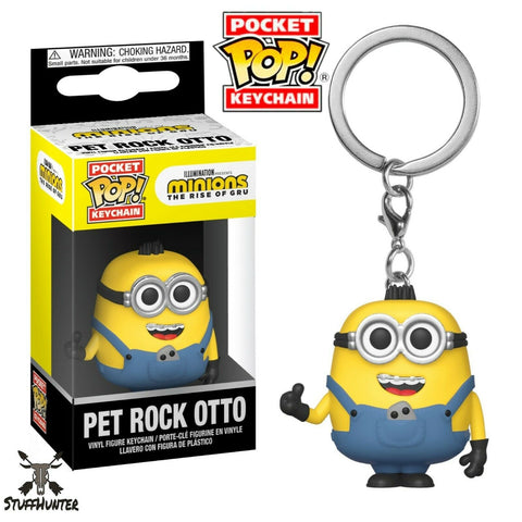 FUNKO POP! Minions Pet Rock Otto - Pocket Keychain - Neu - STUFFHUNTER