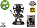 Funko POP! Star Wars The Mandalorian with Darksaber # 491 - Special Glow - Neu - STUFFHUNTER