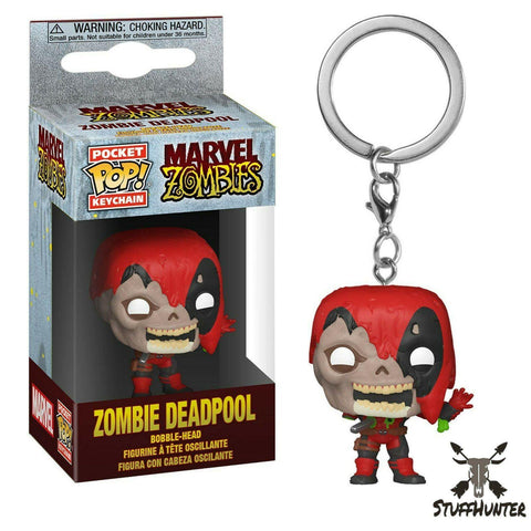 FUNKO POP! ZOMBIE DEADPOOL Marvel Pocket Keychain Schlüsselanhänger - Neu - STUFFHUNTER