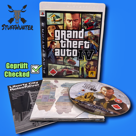 Grand Theft Auto IV 4 - PS3 - Geprüft - USK18 | inkl. Karte * Gut - STUFFHUNTER