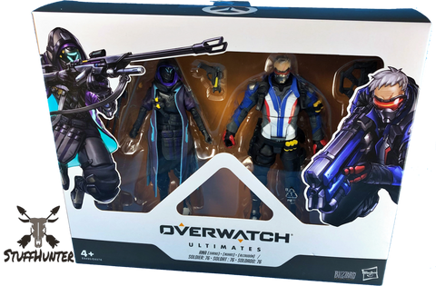 Overwatch Ultimates - Soldier: 76 & Shrike (Ana) Skin Double Pack - Hasbro Blizzard 15cm - STUFFHUNTER