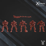 Robot Legion - Lynchguards Command Squad Warscythe (5) - STUFFHUNTER