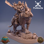 Sentinels of the Eastern Peaks - Ashon on Ripper Ox - 28-32mm 75mm - STUFFHUNTER