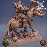 Sentinels of the Eastern Peaks - Ashon on Ripper Ox - 28-32mm 75mm - STUFFHUNTER