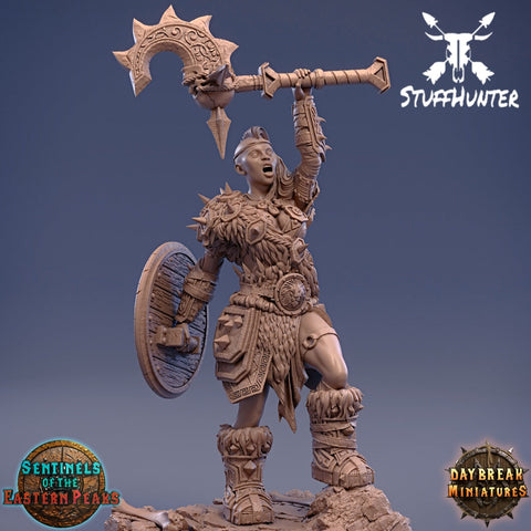 Sentinels of the Eastern Peaks - Shima Orcbane - 28-32mm 75mm - STUFFHUNTER