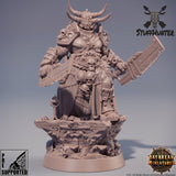 The Chaos Barbarians of Q - Bozonar the Subcertain - 32mm 75mm - STUFFHUNTER